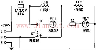 Insulation type automatic rice cooker circuit