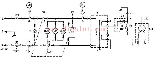 Galanz WP700 mechanical microwave oven circuit schematic