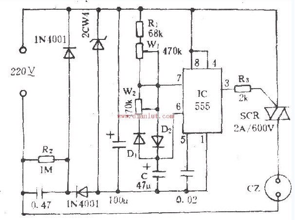 555 designed electric fan gust circuit