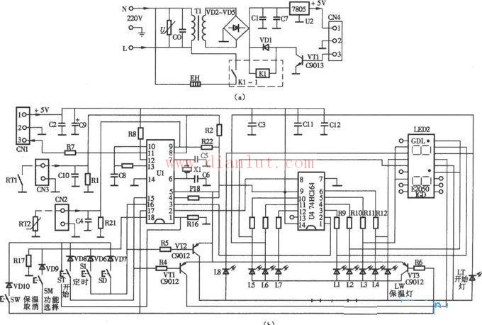 Midea MB-YC50A rice cooker circuit