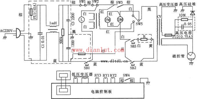 Samsung M9A88 microwave oven circuit schematic