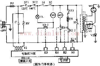 Haier HR-8752GM HR-8801M computer-type barbecue microwave oven circuit schematic