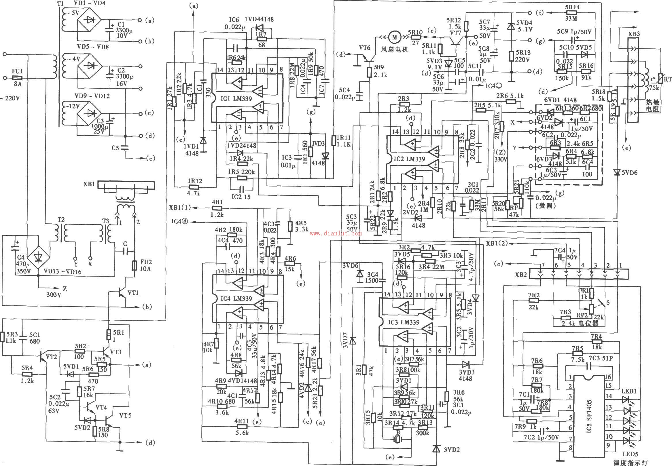 Haile DZC-1000W induction cooker circuit design