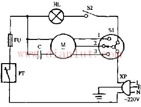 Kellett FB-40B wall fan circuit schematic