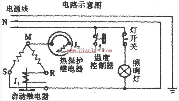 Circuit Design of Zhongyi BCD-185 Refrigerator