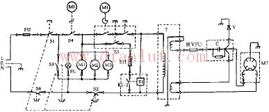 Galanz WD700 WD800 mechanical barbecue microwave oven circuit schematic