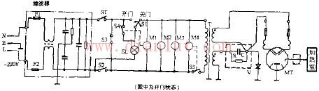 Leap WL-5002 mechanical microwave oven circuit schematic