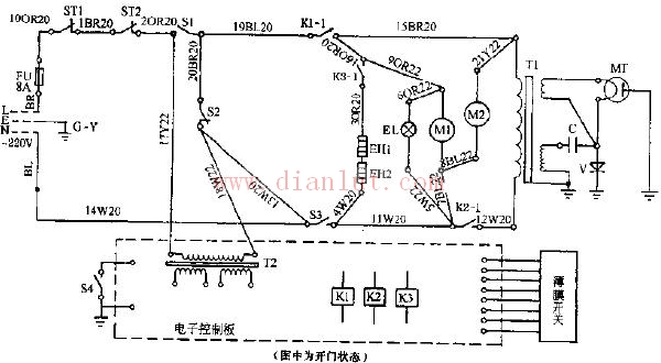 Fujitsu WG-8511 computer barbecue microwave oven circuit schematic