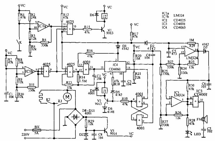 Automatic soymilk circuit