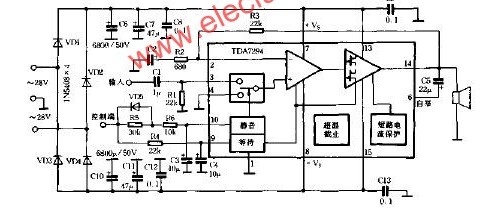 TDA7294 audio power amplifier HI-FI set successful release circuit