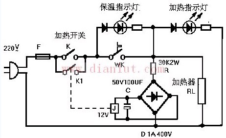 Power saving water dispenser circuit diagram