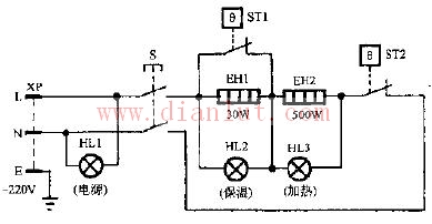 SMI RL-175D storage cabinet type warm water dispenser circuit