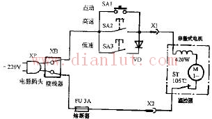 Nanshun AYE-203B multi-function food processor circuit