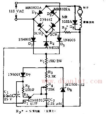 Speed â€‹â€‹control circuit diagram for making a motor