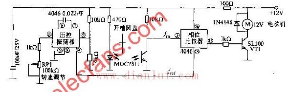 Motor speed control circuit diagram