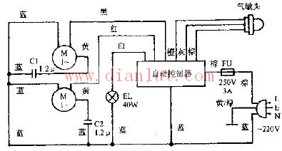 Wanbao YP5-5AZ automatic range hood circuit schematic