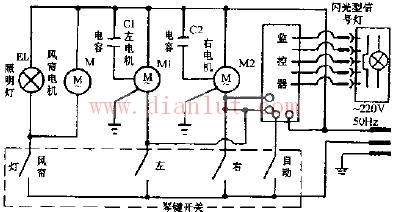 Schematic diagram of Little Swan CXW-180-99A two-wheel type range hood