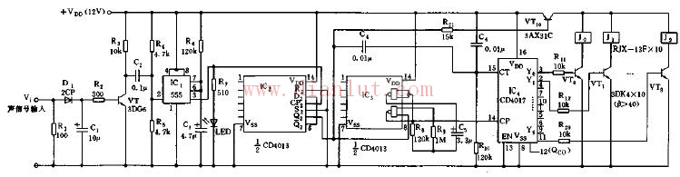 Simple circuit schematic for industrial robots