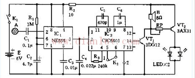 Electronic language model entertaining circuit circuit diagram