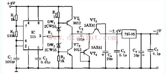 High efficiency negative power conversion circuit circuit diagram