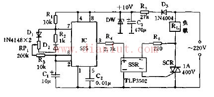 Power adjustment circuit based on 555 timer