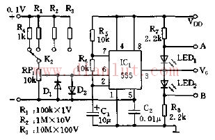 DC voltage measuring instrument circuit schematic