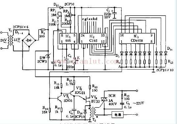 Automatic conversion of ten-speed wind speed controller circuit