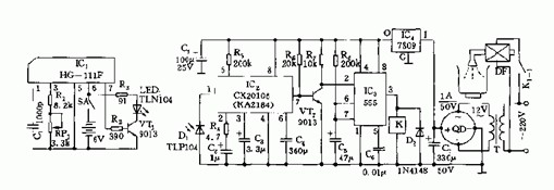 555 occlusion infrared automatic switch faucet circuit design