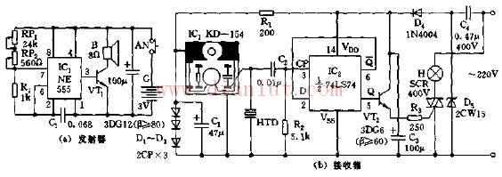 Sound control lighting circuit based on NE555