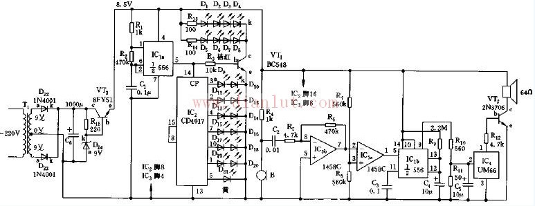 Electronic holiday candle circuit