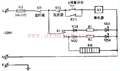 Tea set disinfection cabinet circuit