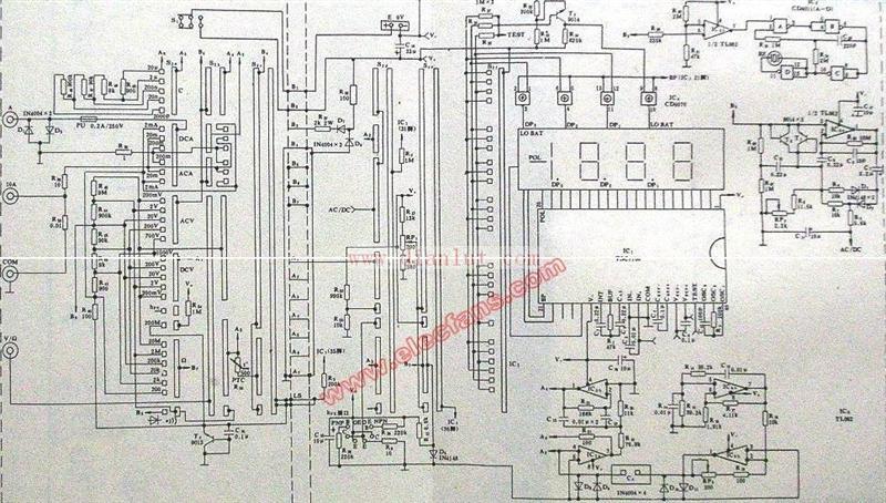 Digital multimeter circuit