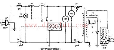 Sanle WP-600A mechanical microwave oven circuit schematic