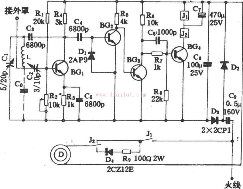 Electric fan induction automatic switch circuit schematic
