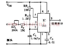 Additional circuit for measuring voltage with a frequency meter