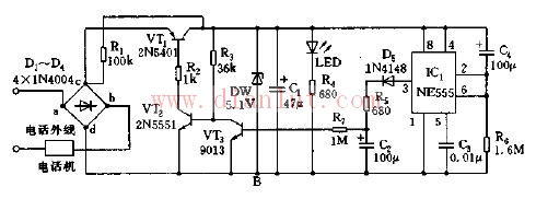 NE555-based call time-limited circuit