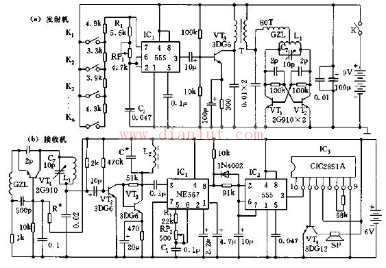 Radio paging system circuit