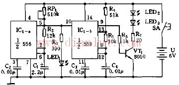 Simple conversion TV channel remote control using 555 circuit