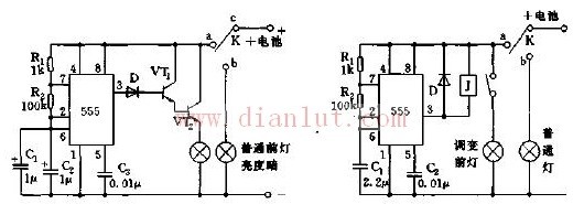 Motorcycle headlight modulator circuit