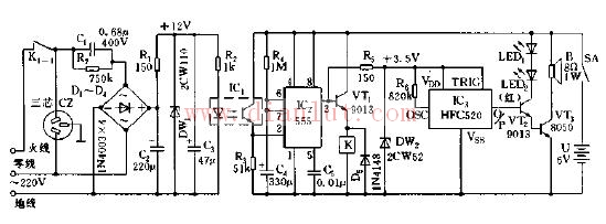 Power failure voice report security power socket circuit