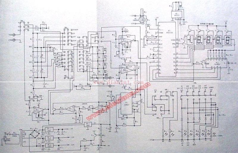 DM8145A desktop true RMS digital multimeter circuit