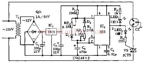 Cycle timing socket circuit with adjustable on and off time