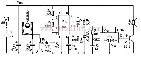 Vibration and shock sound and light reporting circuit design