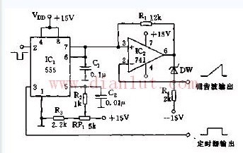 Bootstrap voltage sawtooth generator circuit