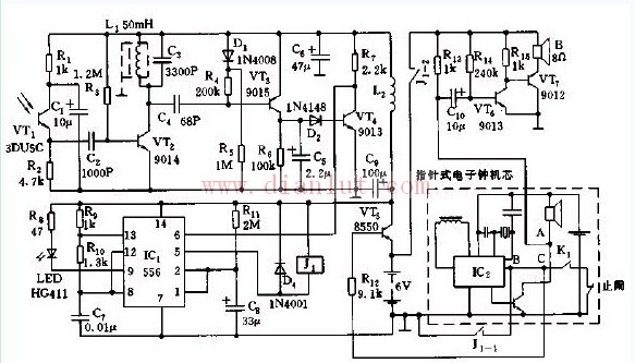 Electronic clock circuit