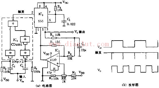 Frequency multiplier circuit with 50% duty cycle