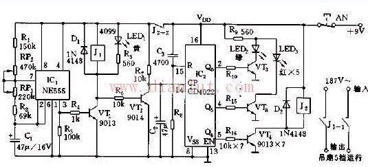Ceiling fan low voltage start controller circuit