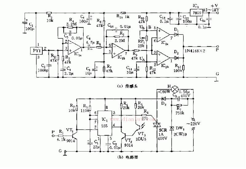 Research on Circuit Diagram of 555 Light Control Infrared Sensing Energy Saving Lamp