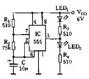 Blinking electronic cat circuit