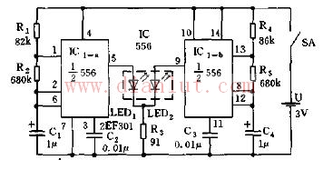 Color changing electronic brooch circuit schematic